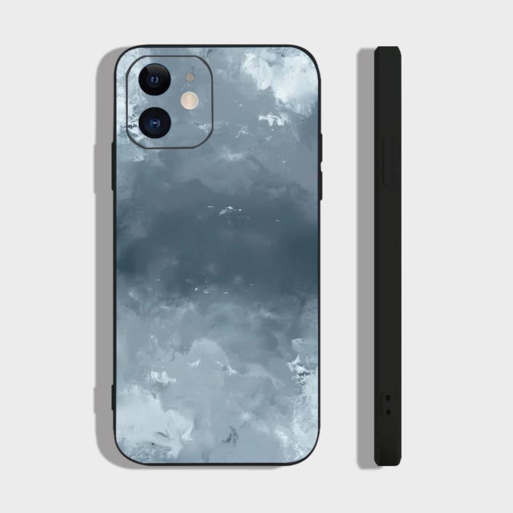 Трехцветный чехол для телефона сине-серо-белый для IPhone 17 Air 16 15 14 13 Pro Max 11 12 Черный силиконовый чехол
