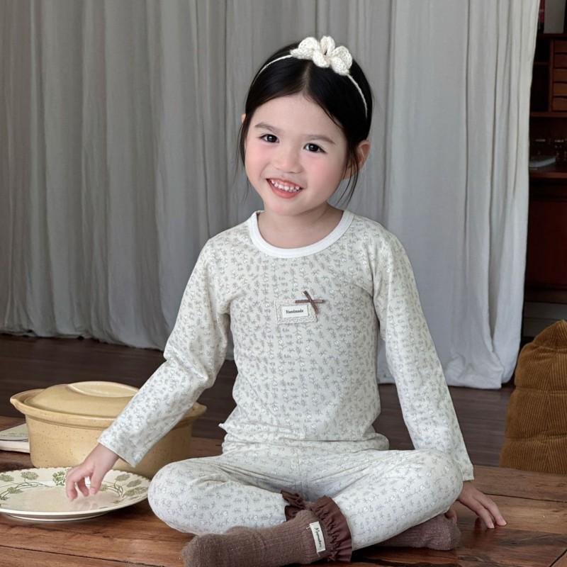 Kids Cotton Lycra Pajamas Set A Skin-friendly Long Sleeve Winter Homewear Boys Girls