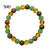 Meaningful Gift for Women Handmade Natural Stone Stretch Bracelet, Adjustable Elastic Healing Faux Positive Energy Meditation Accessory Crystal