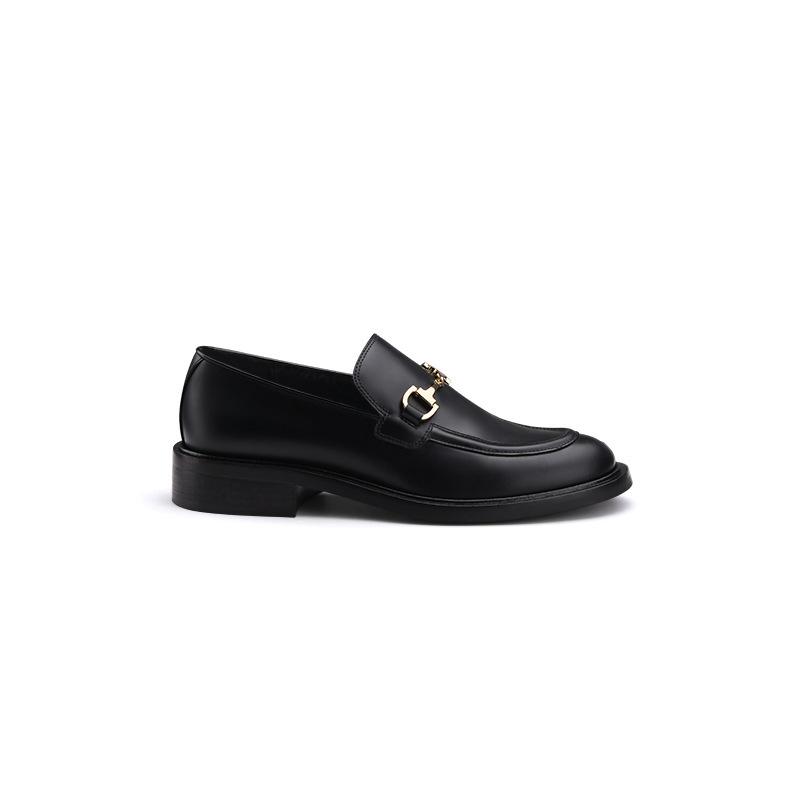 Туфли ретро маленькие кожаные туфли с пряжкой в виде лошади кожаные лоферы одинарные туфли женские весенние