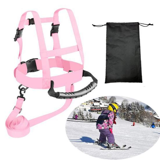 Тренажер для катания на лыжах для малышей Yousheng со съемным поводком, регулируемый быстроразъемный ремень для лыжного снаряжения, сноуборда, тренировочный ремень
