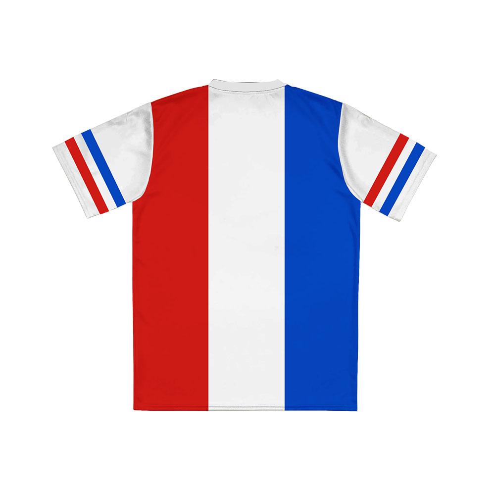 Футболка France Football с графическим принтом Мерч Рубашка с коротким рукавом V-образный вырез Унисекс Уличный стиль Мягкие повседневные топы