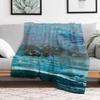 Turquoise seas Throw Blanket Cozy Microfiber Throw Blanket for Home Bedroom