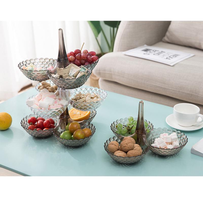 Съемная тарелка с фруктами, бытовая тарелка для закусок, посуда, поднос для десерта для гостиной