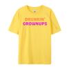 Drunkin Grownups Mens Clothing 2024 Luxury Brand Graphic Tees Men Printed T-Shirt