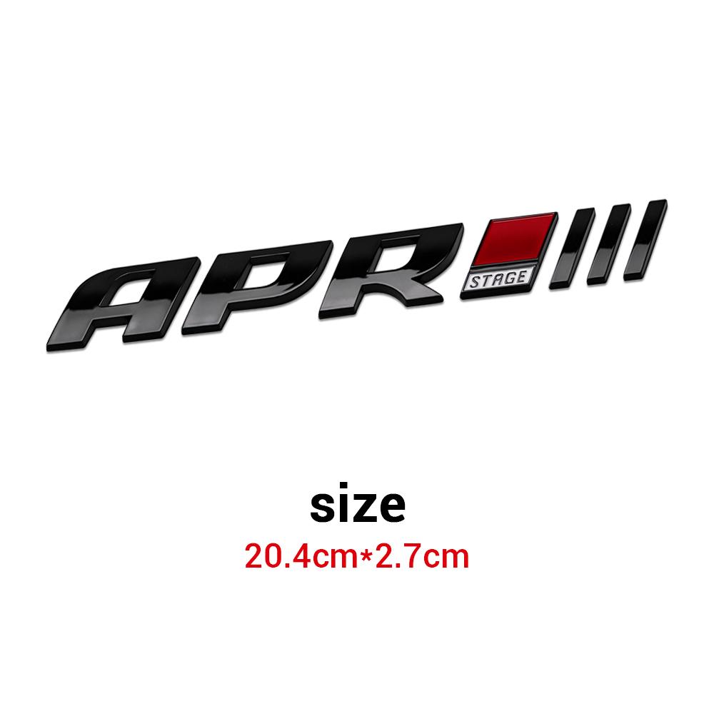 AABIN1 3D ABS APR Stage III Emblem Car Body Trunk Decor Sticker for Volkswagen Vw T5 Cc Scirocco Tiguan Mk2 Polo 6R Jetta Mk6 Gti Golf