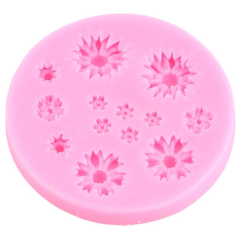 Дейзи дикая хризантема цветок силиконовая форма DIY формы для выпечки кексов Дейзи форма для помадки инструменты для украшения торта шоколадные конфеты форма из смолы