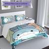 3pcs Jeff the Land Shark1 pattern bedding set duvet cover set includes duvet cover &pillowcases, perfect all season bedroom decoration & gift