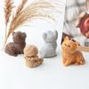 Cute 3D Smile Sitting Cat Silicone Candle Mold Cap Bear Soap Resin Mould Kitten Plaster Resin Crafts Molds Diy Chocolate Ice Cub