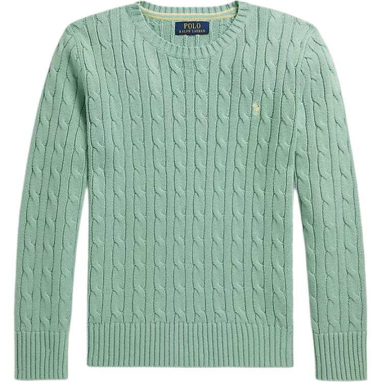 Polo Ralph Lauren Хлопковый свитер с круглым вырезом и косами Детский свитер 323702674-505