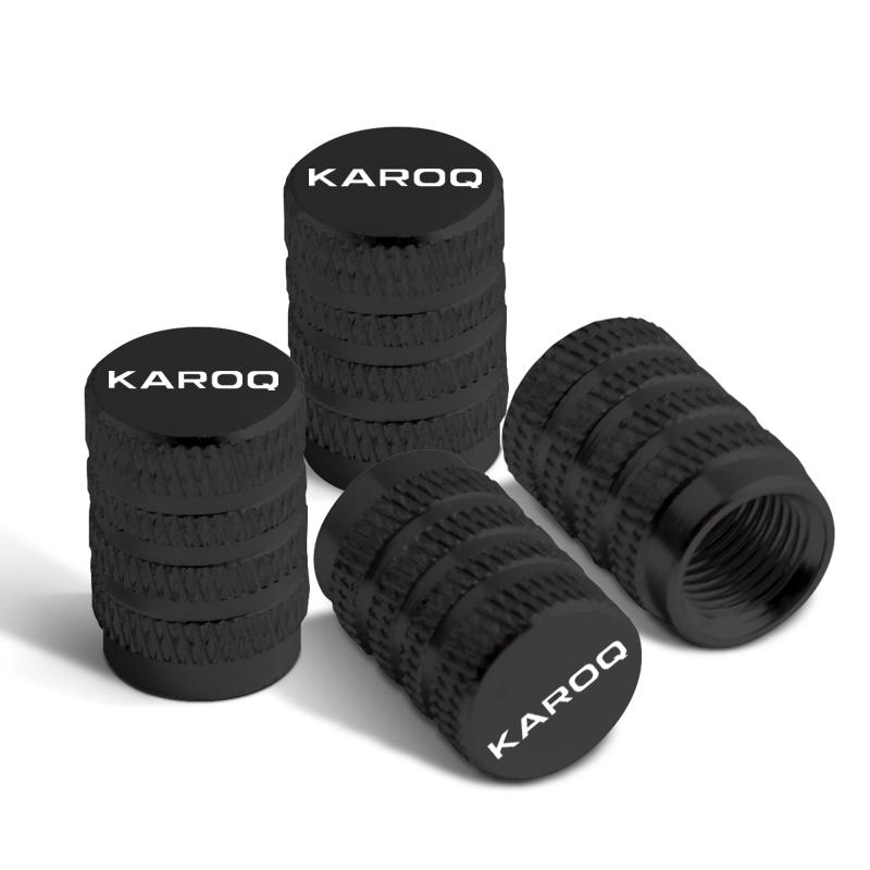 BYCP2 4pcs For Skoda Karoq Badge VRS Sport Line Car Wheel Tire Valve Caps Tyre Stem Covers Accessories Styling