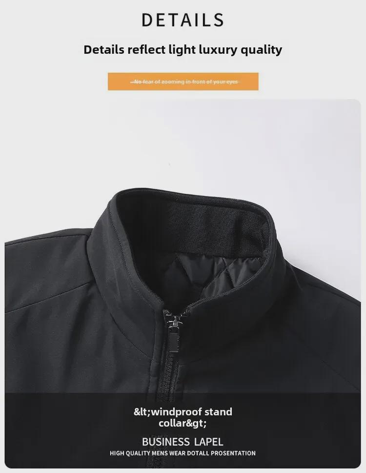 Мужская теплая хлопковая куртка с воротником-стойкой - повседневное пальто большого размера Cross-Border для людей среднего и пожилого возраста