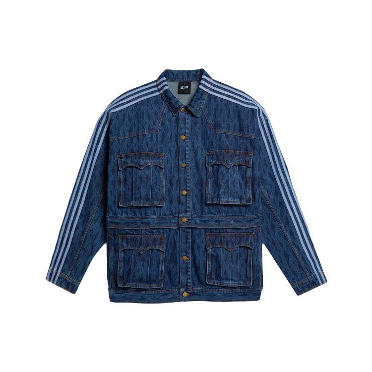 Adidas Originals X Ivy Park съемная хлопковая куртка свободного покроя из денима для мужчин, верхняя одежда синего цвета H61700
