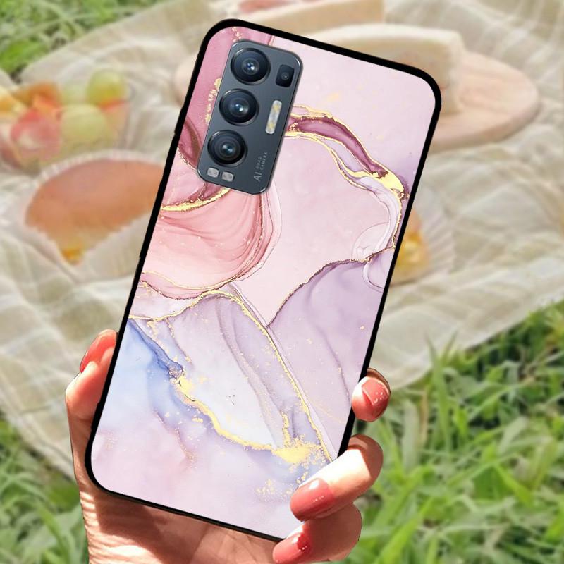 Для OPPO Find X3 Neo Чехол Силиконовый Мягкий Мраморный Черный Бампер Funda Coque для Oppo Find X3 Lite Защитный Capa FindX3 Neo