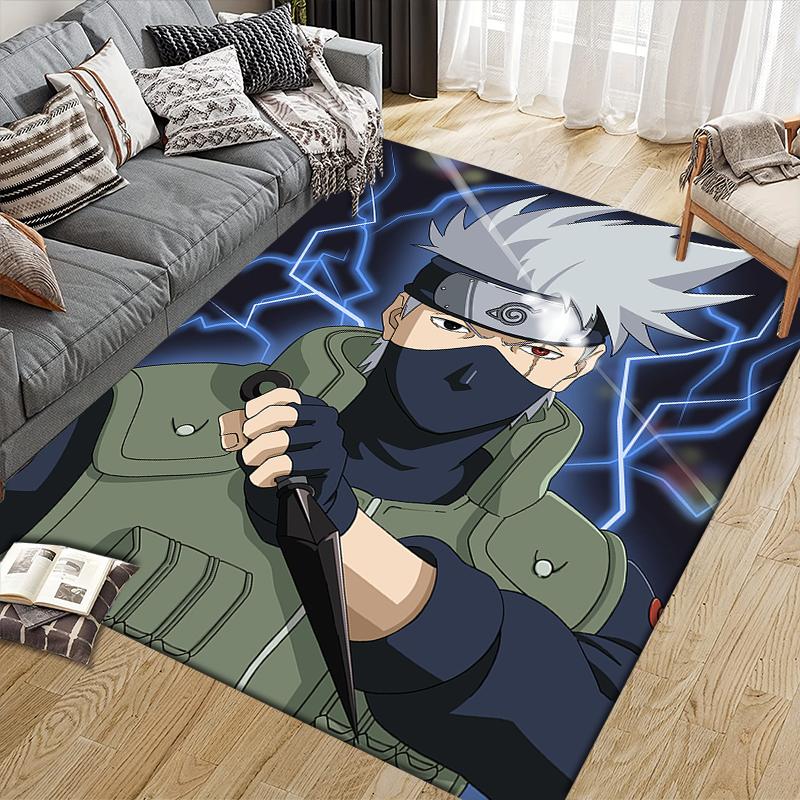 Naruto Hatake Kakashi Square Area Rug, Non-Slip Floor Mat for Bedroom, Perfect Gift for Kakashi Fans.chl
