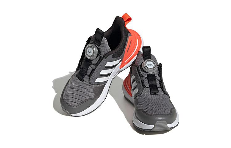 adidas Rapidasport BOA Низкие Беговые Кроссовки Серый Оранжевый Детские HP2765