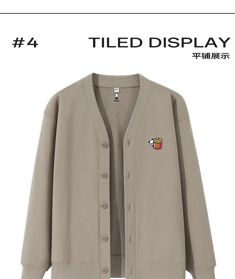 V-neck cardigan jacket men's vintage style button jacket new top B