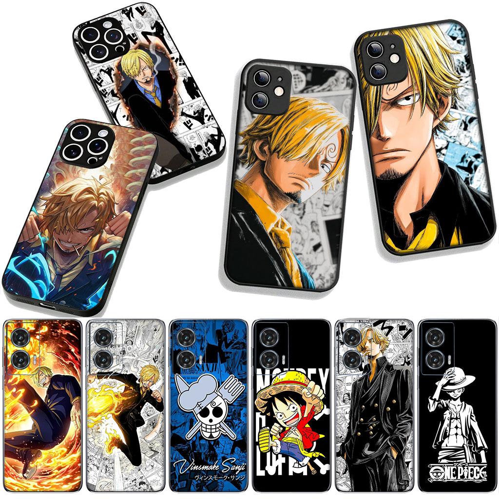 Обои Sanji One Piece Luffy Чехол для Motorola Moto G54 G05 G24 G45 G55 G75 G85 G15 G57 G86 Power Edge 50 30 Fusion neo Pro