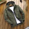 Men's Plus Size Spring and Fall Lightweight Casual Jacket Windproof Jacket Hooded Comfortable Sports Jacket