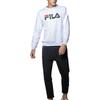 Fila Логотип Буква Спортивный Повседневный Пуловер с Круглым Вырезом и Длинным Рукавом Американский Винтаж Толстовка Унисекс Белый F51U144231FWT