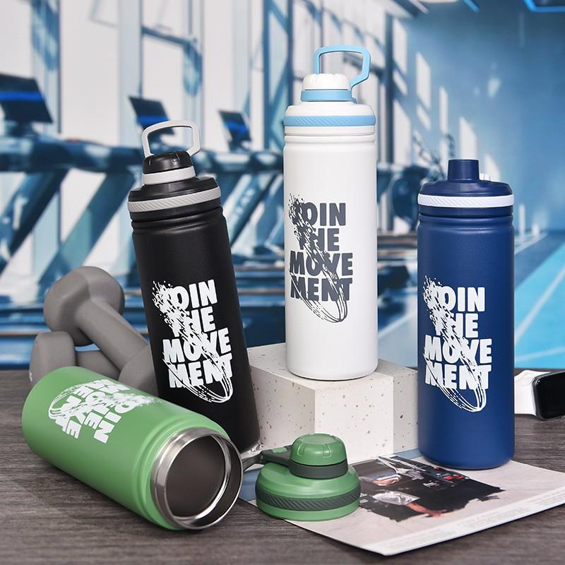 304 Stainless Steel Insulated Travel Mug 600ml Leakproof Portable Water Bottle Students Outdoor Gym Office