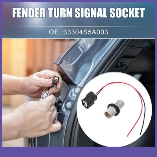 Fender Turn Signal Socket Parking Light Bulb Socket 1 Set for Honda CRV