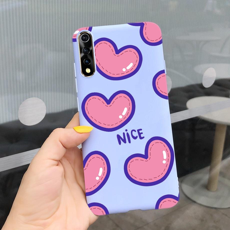 Чехол для vivo 1907 6.38" Цветочная задняя крышка Для vivo S1 Силиконовый Мягкий ТПУ Модный Чехол для Телефона Для Vivo1907 Милый Парный Fundas