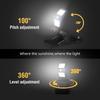 Camping Clamp Lights Solar Motion Sensor Lights Waterproof Outdoor Lights 360° Adjustable Lights Portable Safety Lights