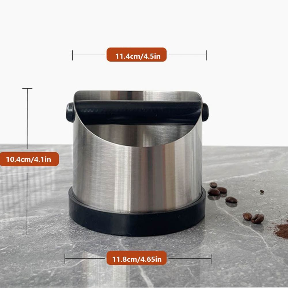 Shock Absorbent Coffee Knock Box Durable Removable Knock Bar Coffee Grounds Bucket Large Capacity Anti Slip Base