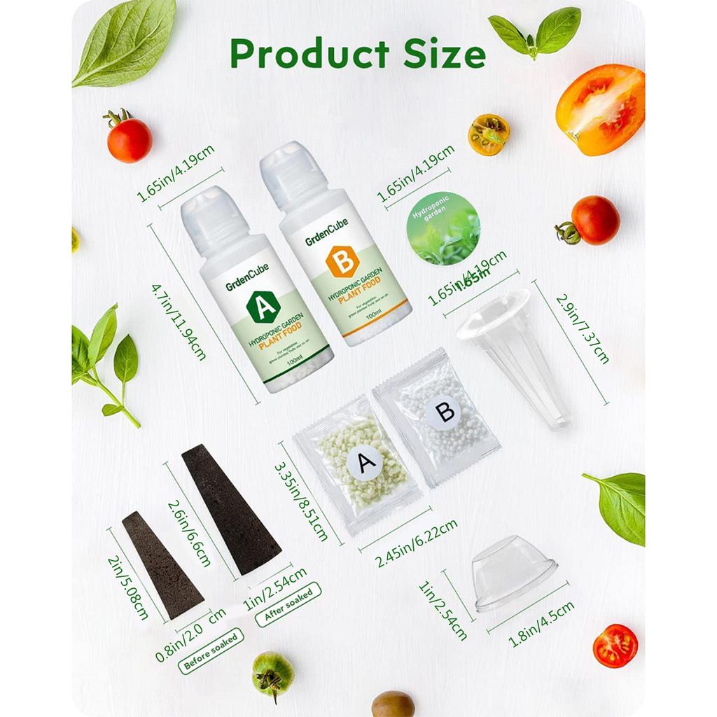 Hydroponic Garden Accessories Pod Kits Including Grow Baskets Clear Insulation Lids Plant Grow Sponges Labels for Seed