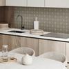 Pack of PVC Tiles with Pattern for the Living Room Self-Adhesive Pattern with Delicate Flowers 4x50x50 cm