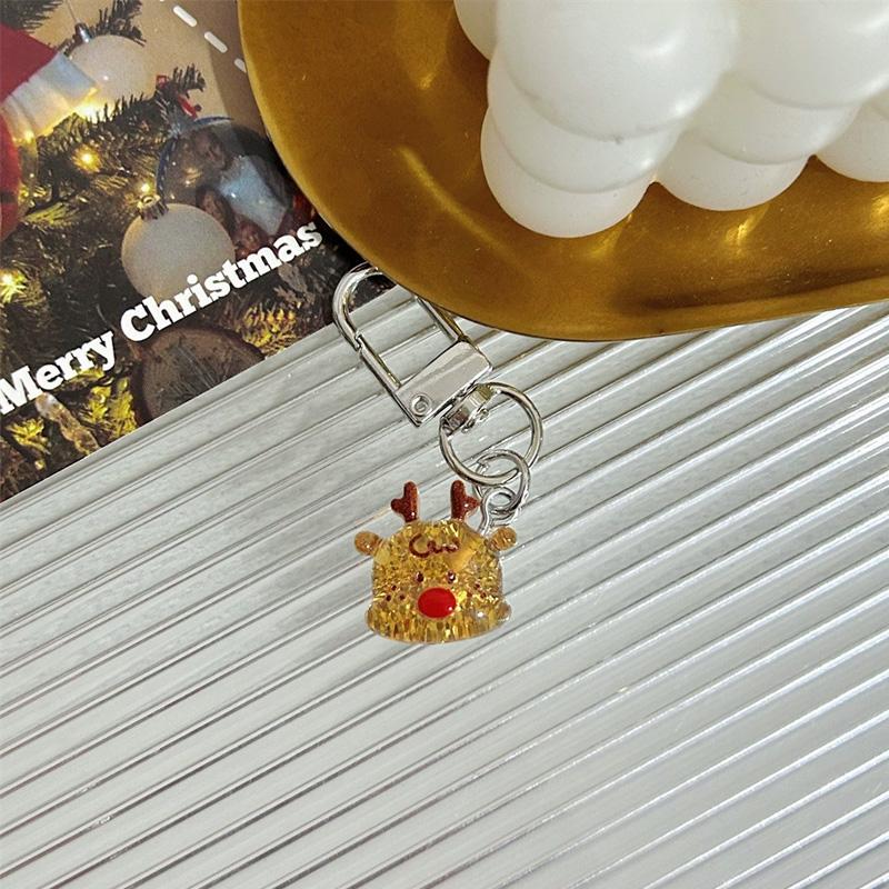 1 шт. Подвеска-брелок Мультяшные подвесные украшения Защита от потери Рождественское украшение Мини-рюкзак Блестящий Санта-Клаус