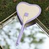 with Colorful Edging Handmade Raffia Fans Portable Palm-leaf Fan  Home Decor Pendant
