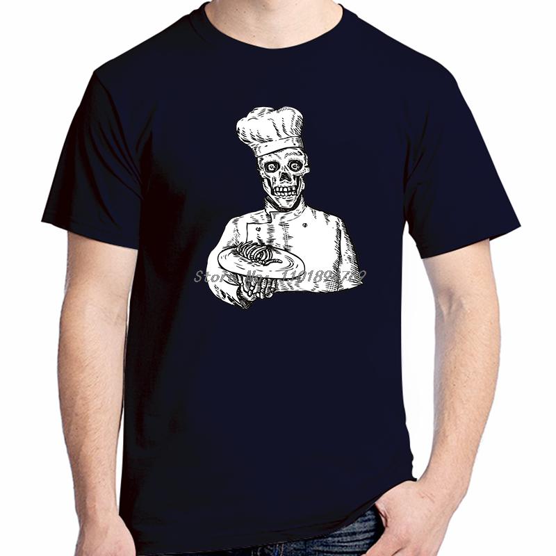 Funny Skeleton Chef Graphic T Shirts Fashion Tees Tops Summer Cotton New Shirts And Tshirts Unisex Oneck Print T Shirt