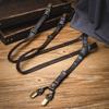 Brown Suspenders for Men Black Suspender Clip Simple Leather Suspenders  Gift