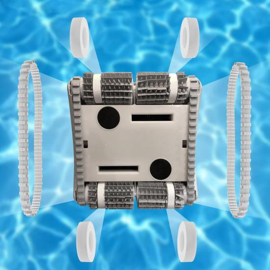 Pool Cleaner Tracks Climbing Rings 2 Pcs 9985006-R2 Pool Cleaner Tracks And 4 Pcs Climbing Rings Replacement Rubber Belt for Dolphin Underwater Robot