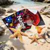 Custom Name Personalized Makima Chainsaw Man Print Beach Towel, for Trip Camping Beach Party Home Decor, Birthday Gift for Family & Friends