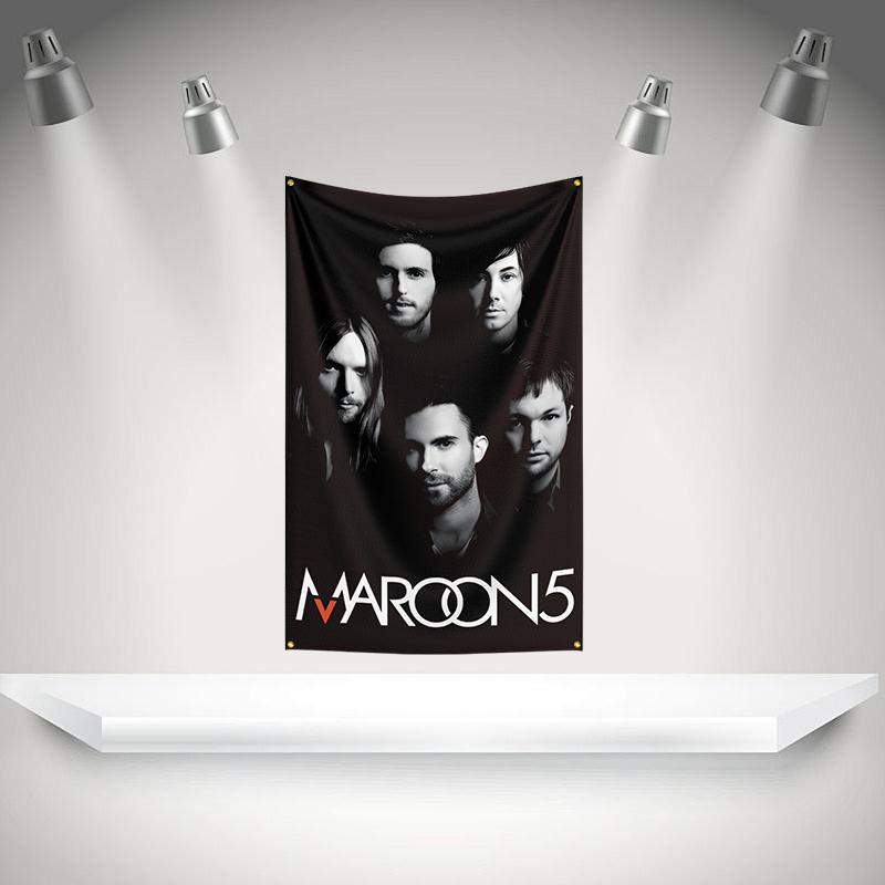 M-Maroons 5 Флаг Рок-музыкальная группа Баннер HD Печать Гобелен Выставка, Фанаты Музыкальной Группы, Декор Гаража