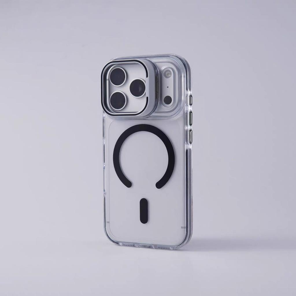iPhone17PROMAX прозрачный магнитный держатель крышки объектива чехол для мобильного телефона для Apple 16 всесторонний защитный чехол 15