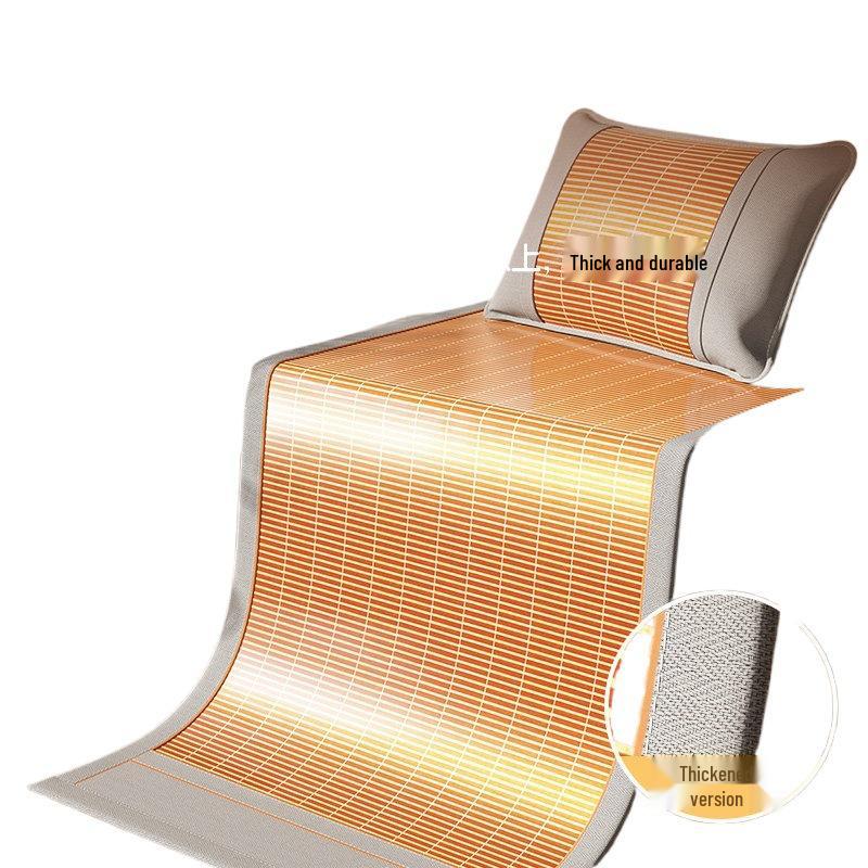 2026 Bamboo Cooling Mat - Foldable Straw Mat for Dorms, 0.9m Single Bed