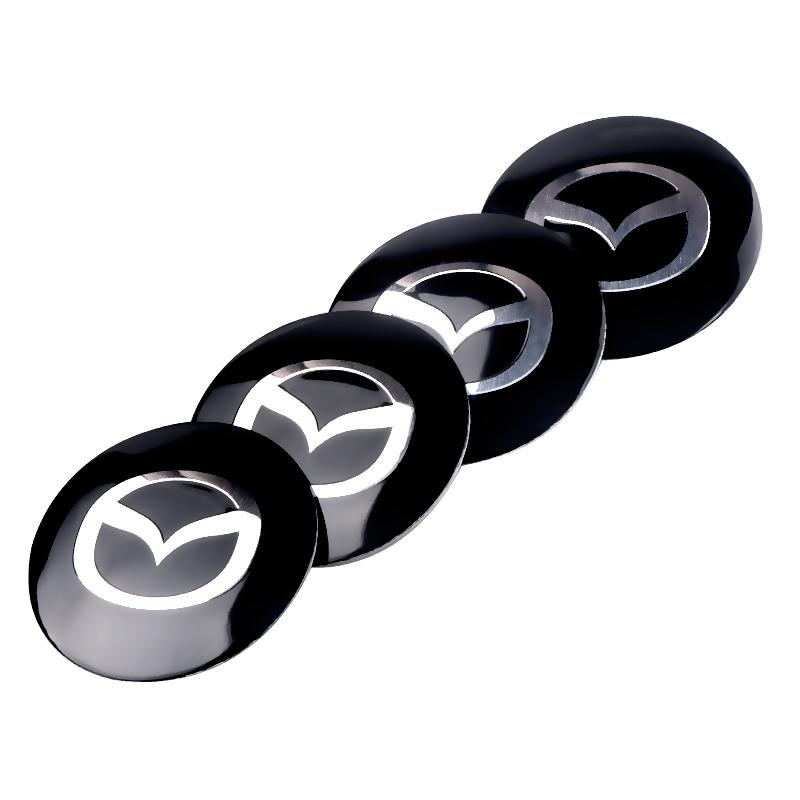 56mm Car Styling Car Tyre Center Hub Cap Sticker Emblem Decoration Cover For Mazda 3 6 CX3 323 MX5 CX 5 CX-5 Auto Accessories
