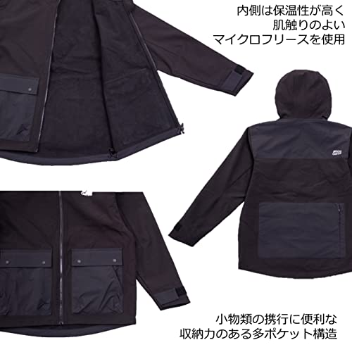 AbuGarcia Windproof Softshell Jacket, Black, Size XL