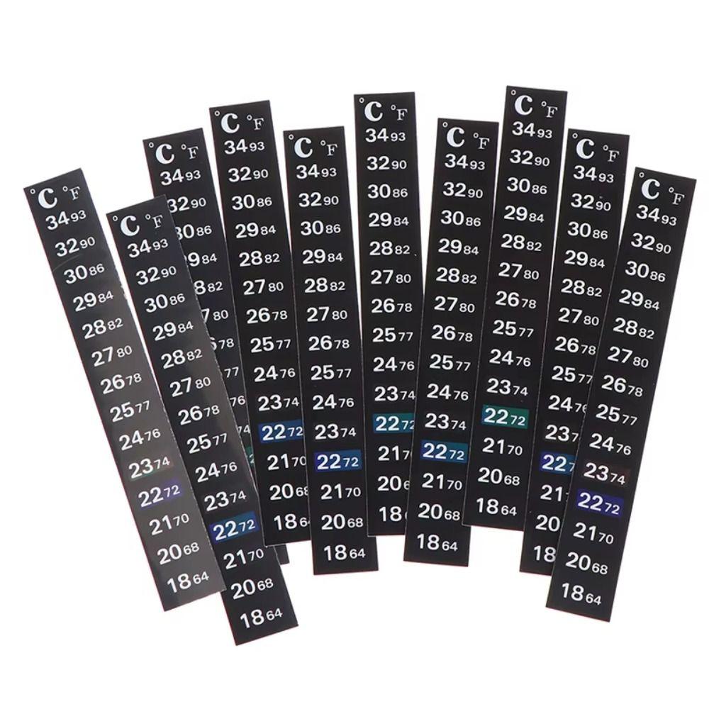 5Pcs Dual Scale Digital Fish Tank Thermometer C/F Discolor Stick-on Thermometer Indoor