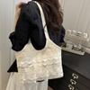 New ArrivalS Open Run Women S Lace Decoration Ivory Shoulder Bag