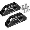RENO Maverick Tie Down Hook, Truck Bed Tie Down Anchors for Cargo Trailer (Black, 2PCS) | CNC Aluminum, Black Anodization, 0.79” Inner Rope Hooks,