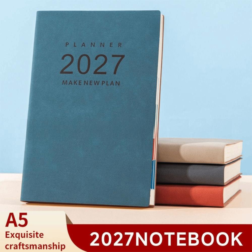 English 2027 Planner Book Efficiency Manual A5 Agenda Schedule Book 365 Days Journal School Use
