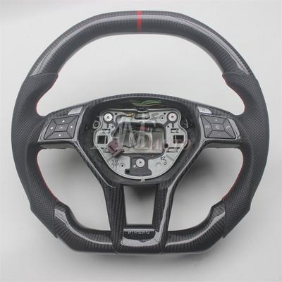 Замена настоящего рулевого колеса из углеродного волокна с кожей для Mercedes-Benz W176 W204 W205 W213 CLA GLC GLE450 C63