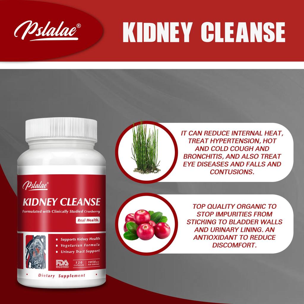 Pslalae contains 500g of cranberry extract to support kidney health, is gluten-free, and suitable for adults.