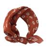 Live stream hot-selling Korean version, small fresh literary floral cotton square scarf, thin neck protection silk scarf, headband, headscarf.