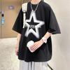 Men Short Sleeve T-Shirts Letter Graphic Print Fashion Half Sleeve Tshirts Men Clothing Casual Tee Man Summer Korean Retro Tops For